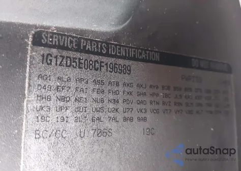 2012 Chevrolet Malibu 2Lt из США, поврежденный, VIN 1G1ZD5E08CF196989